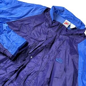 VTG Nike Windbreaker Track Jacket Blue Colorblock Men XL streetwear Y2k Gray Tag